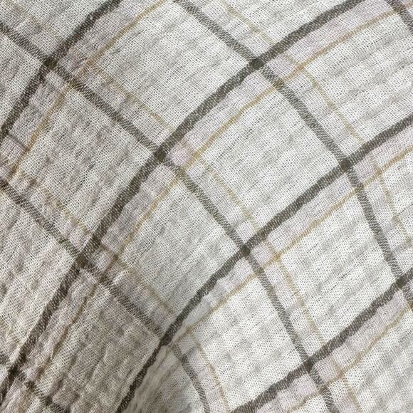 Free People Oversized Bohemian Grunge 90s Fall Cardiff Plaid Top Shirt Size XL - Picture 7 of 10